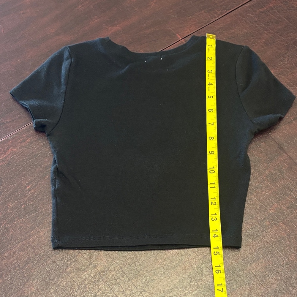 Garage Black Crop Tee with Red Cherry Graphic - Picture 11 of 11